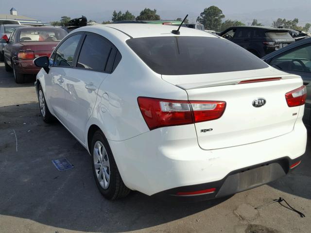 KNADM4A35F6521949 - 2015 KIA RIO LX WHITE photo 3