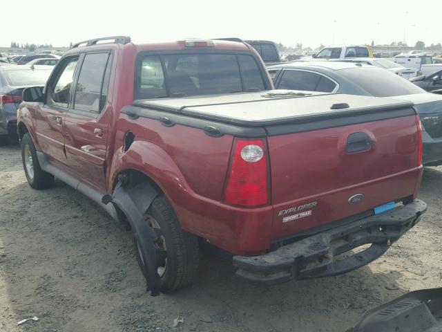 1FMZU67E12UD24534 - 2002 FORD EXPLORER S RED photo 3