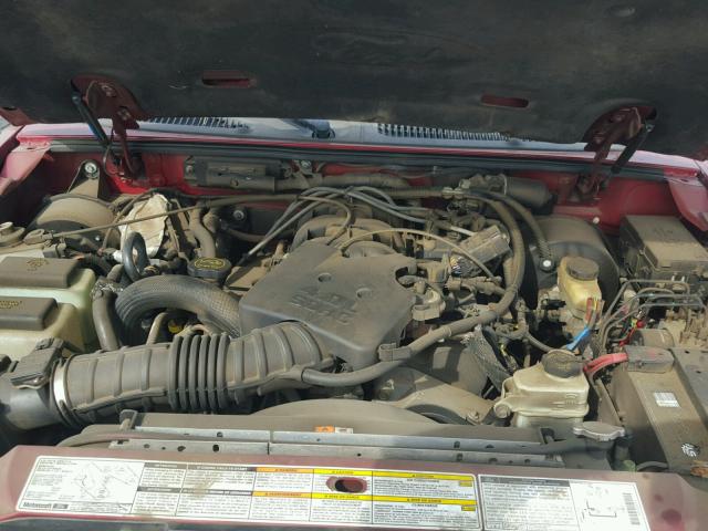 1FMZU67E12UD24534 - 2002 FORD EXPLORER S RED photo 7