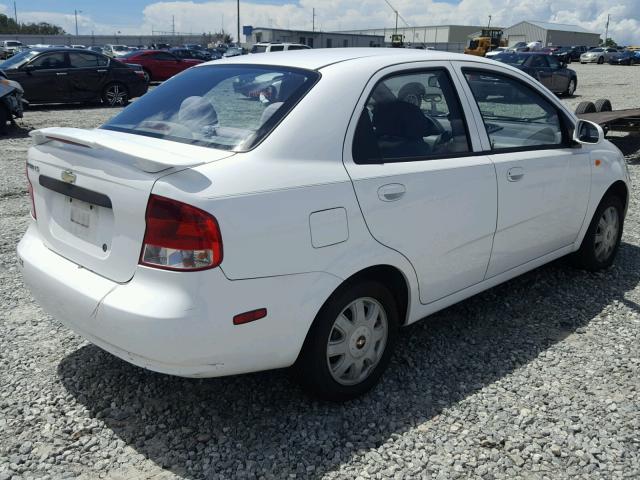 KL1TJ526X4B207134 - 2004 CHEVROLET AVEO LS WHITE photo 4