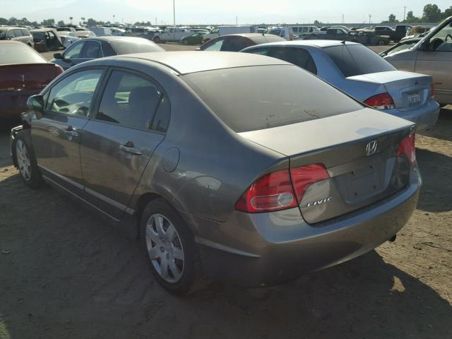 2HGFA16528H314919 - 2008 HONDA CIVIC LX GRAY photo 3