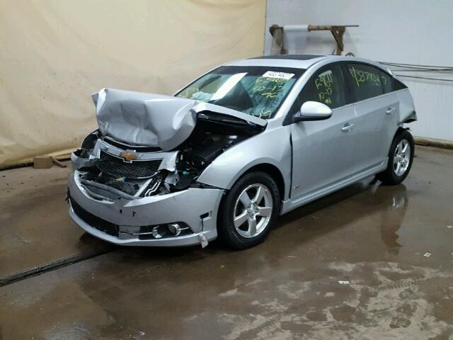 1G1PF5SC5C7293416 - 2012 CHEVROLET CRUZE LT SILVER photo 2