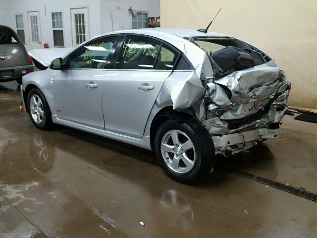 1G1PF5SC5C7293416 - 2012 CHEVROLET CRUZE LT SILVER photo 3