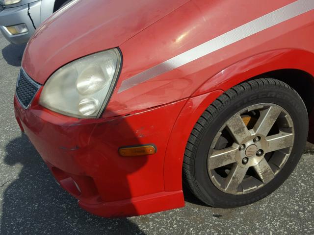 JS2RC61H155303293 - 2005 SUZUKI AERIO SX RED photo 9