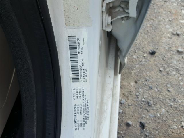 1C3CCBBB4CN142829 - 2012 CHRYSLER 200 TOURIN WHITE photo 10