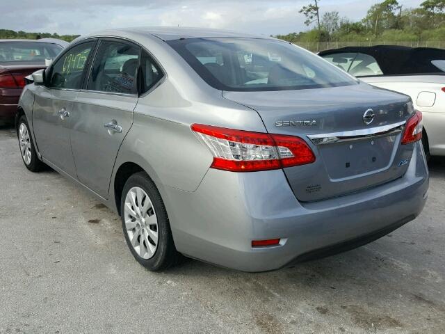 3N1AB7AP5DL717055 - 2013 NISSAN SENTRA S SILVER photo 3