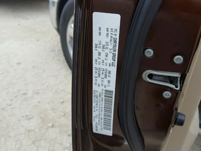 1C6RR6TT3DS700134 - 2013 RAM 1500 SLT BROWN photo 10