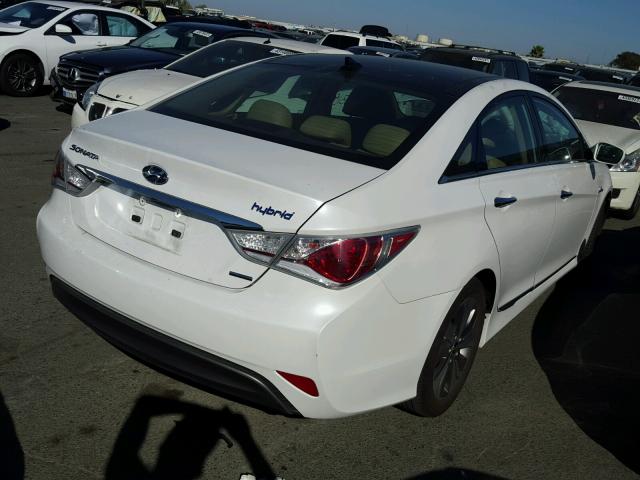 KMHEC4A43FA128964 - 2015 HYUNDAI SONATA HYB WHITE photo 4