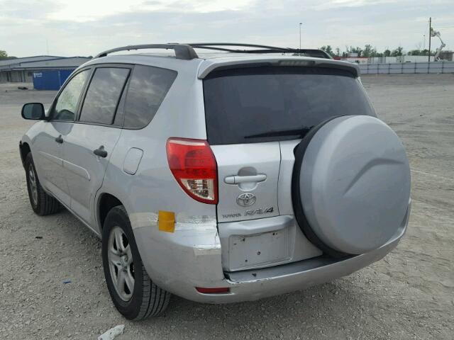 JTMZD33V175045062 - 2007 TOYOTA RAV4 SILVER photo 3