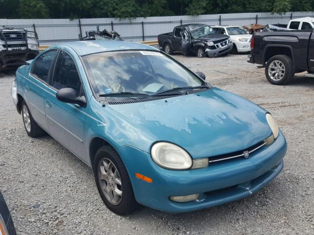 1B3ES46C9YD624264 - 2000 DODGE NEON BASE GREEN photo 1