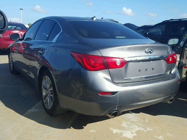 JN1BV7AP6FM333841 - 2015 INFINITI Q50 GRAY photo 3