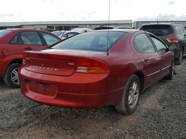 2B3AD46R12H313810 - 2002 DODGE INTREPID S წითელი ფოტო 4