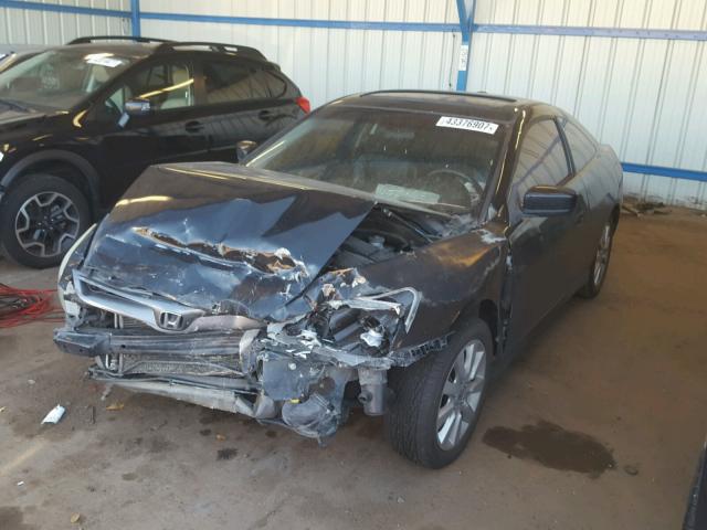 1HGCM82737A005998 - 2007 HONDA ACCORD EX BLACK photo 2