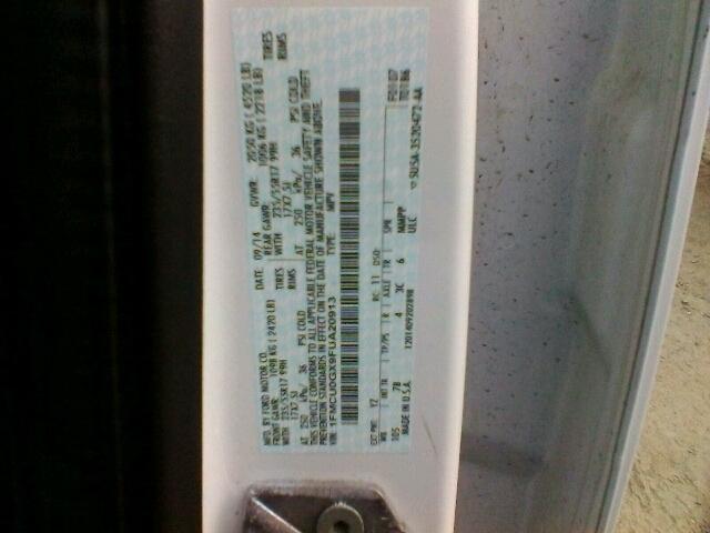 1FMCU0GX9FUA20913 - 2015 FORD ESCAPE SE 白色 照片 10