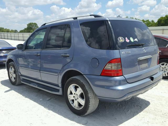 4JGAB57E75A551214 - 2005 MERCEDES-BENZ ML 350 BLUE photo 3