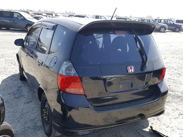 JHMGD376X7S060203 - 2007 HONDA FIT S 黑色 照片 3