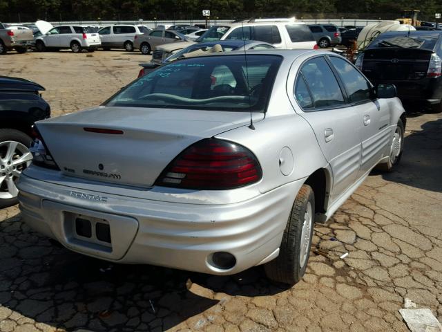 1G2NE52TX1M658743 - 2001 PONTIAC GRAND AM SILVER photo 4