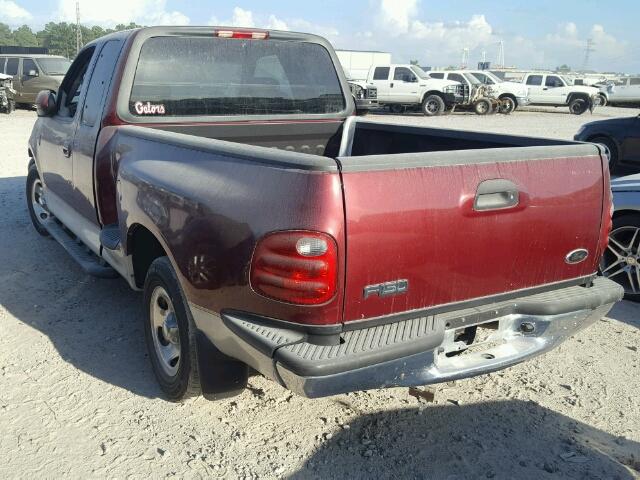 1FTRX07W03KA35952 - 2003 FORD F150 MAROON photo 3