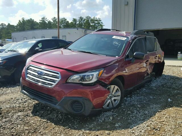 4S4BSAAC8H3235575 - 2017 SUBARU OUTBACK 2. BURGUNDY photo 2