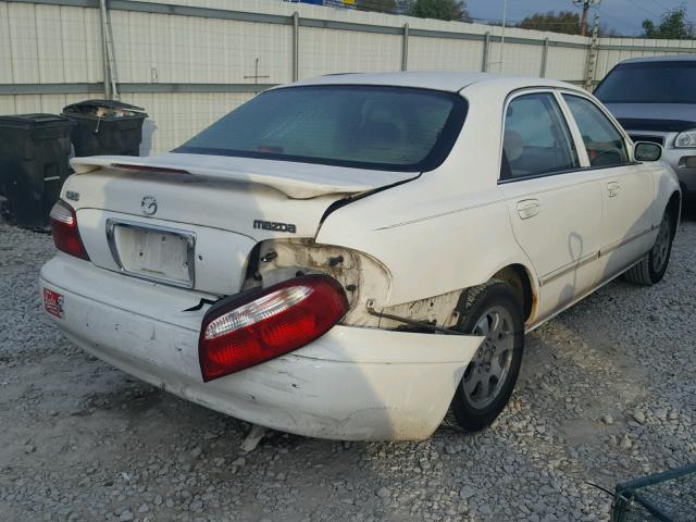 1YVGF22C625301081 - 2002 MAZDA 626 LX WHITE photo 4