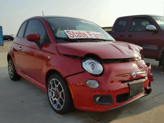 3C3CFFBR1DT514804 - 2013 FIAT 500 SPORT RED photo 1