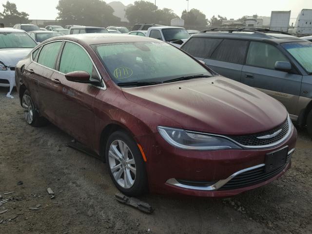 1C3CCCAB3FN669319 - 2015 CHRYSLER 200 LIMITE BURGUNDY photo 1