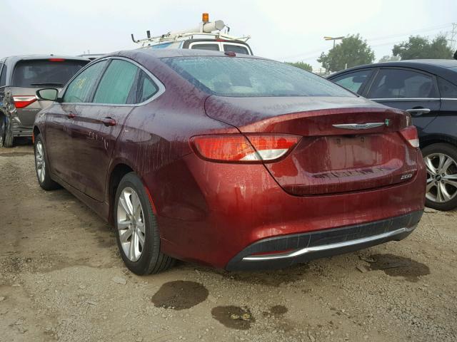 1C3CCCAB3FN669319 - 2015 CHRYSLER 200 LIMITE BURGUNDY photo 3