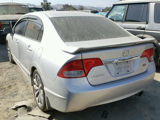 2HGFA555X9H702023 - 2009 HONDA CIVIC SI SILVER photo 3