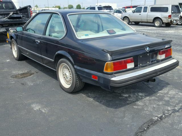 WBAEE1405H2560424 - 1987 BMW M6 BLACK photo 3