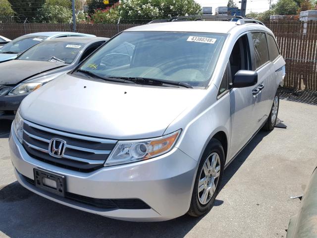 5FNRL5H25BB040788 - 2011 HONDA ODYSSEY LX SILVER photo 2