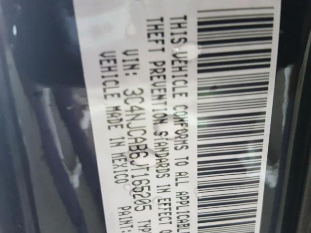 3C4NJCAB6JT165205 - 2018 JEEP COMPASS SP 黑色 照片 10