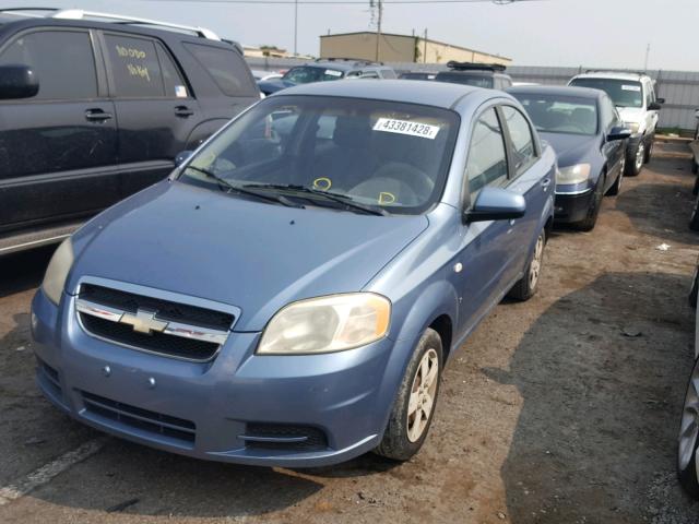 KL1TD56687B159249 - 2007 CHEVROLET AVEO BASE Көк фото 2