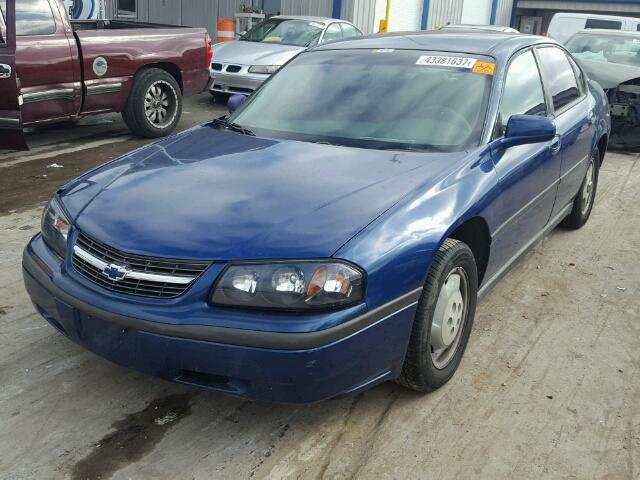 2G1WF52E539325681 - 2003 CHEVROLET IMPALA BLUE photo 2