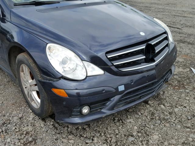 4JGCB65E19A096299 - 2009 MERCEDES-BENZ R 350 4MAT BLUE photo 9