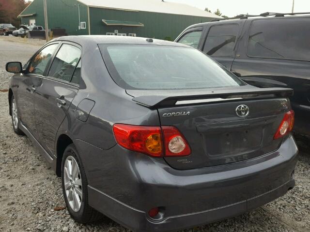 2T1BU4EE3AC299371 - 2010 TOYOTA COROLLA GRAY photo 3