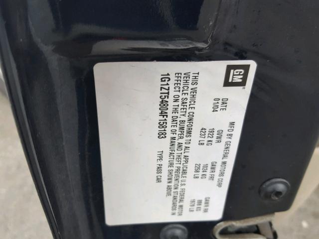 1G1ZT54804F158183 - 2004 CHEVROLET MALIBU LS ლურჯი ფოტო 10