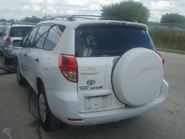 JTMZD33V875056284 - 2007 TOYOTA RAV4 WHITE photo 3