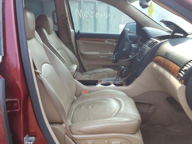 5GZEV23757J148496 - 2007 SATURN OUTLOOK XR წითელი ფოტო 5