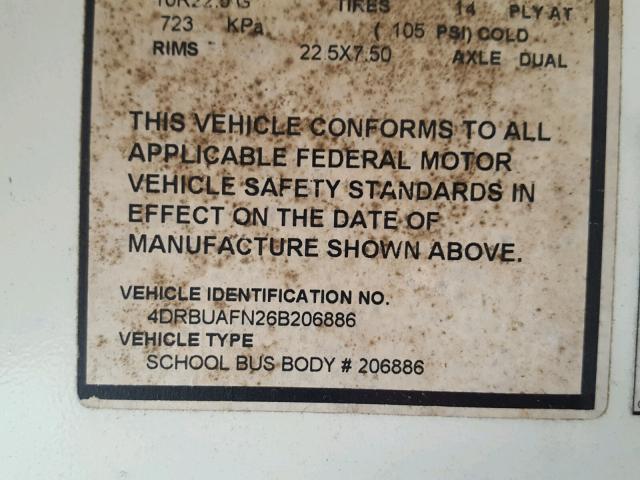 4DRBUAFN26B206886 - 2006 IC CORPORATION 3000 ყვითელი ფოტო 10