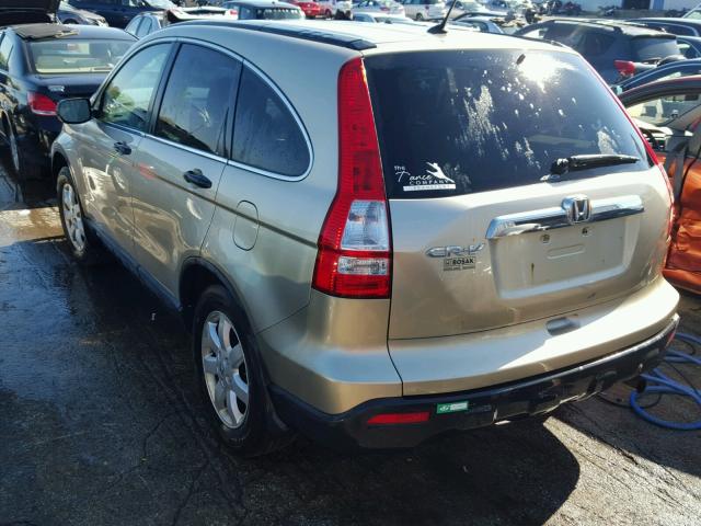 JHLRE48577C067609 - 2007 HONDA CR-V GOLD photo 3