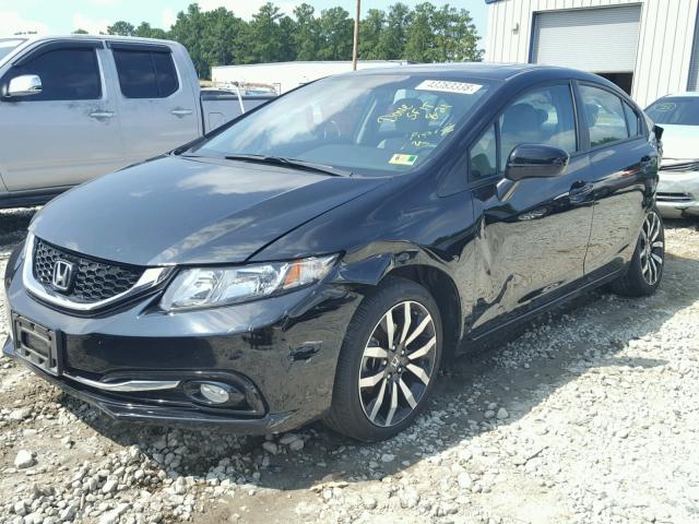 19XFB2F93EE045633 - 2014 HONDA CIVIC EXL BLACK photo 2