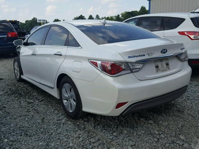 KMHEC4A49DA087978 - 2013 HYUNDAI SONATA HYB WHITE photo 3