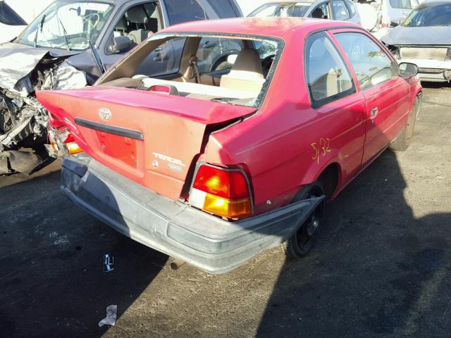 JT2AC52L2V0207621 - 1997 TOYOTA TERCEL CE RED photo 4