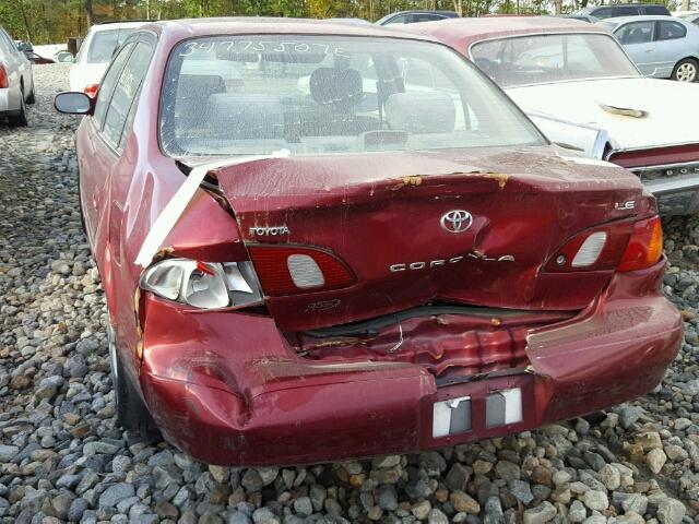 2T1BR18E0YC374985 - 2000 TOYOTA COROLLA VE RED photo 9