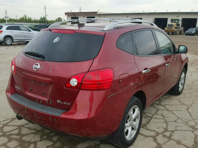 JN8AS5MVXAW124944 - 2010 NISSAN ROGUE RED photo 4