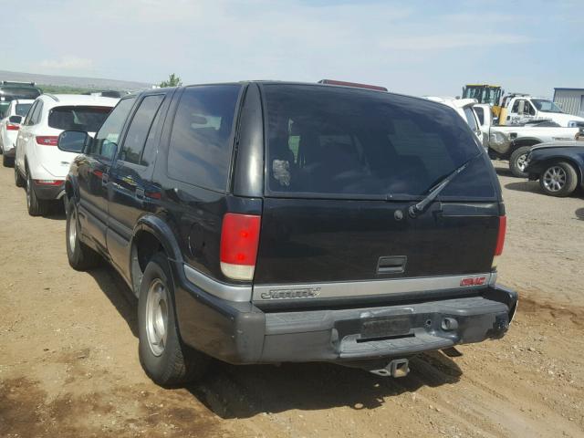 1GKCS13W812142815 - 2001 GMC JIMMY BLACK photo 3