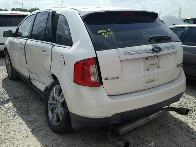 2FMDK3K91CBA03352 - 2012 FORD EDGE LIMIT WHITE photo 3