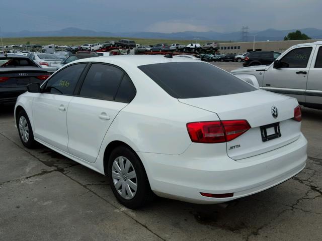 3VW2K7AJ8FM308068 - 2015 VOLKSWAGEN JETTA BASE WHITE photo 3