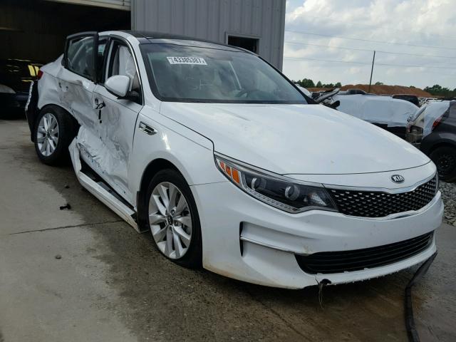 5XXGU4L35GG027798 - 2016 KIA OPTIMA EX WHITE photo 1