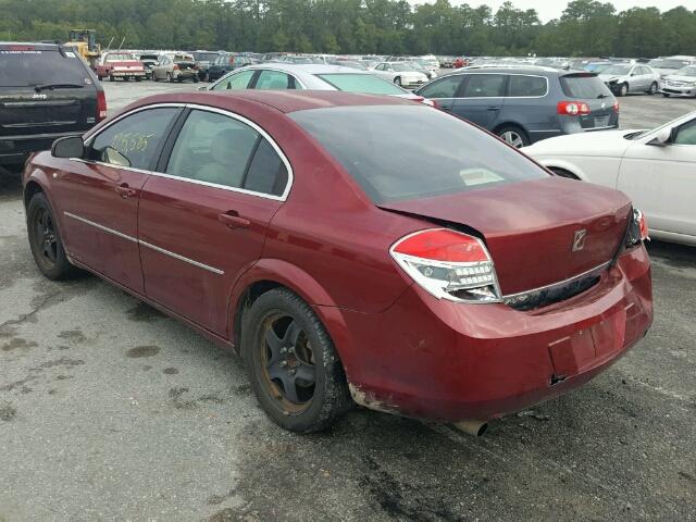 1G8ZS57B88F218390 - 2008 SATURN AURA XE MAROON photo 3